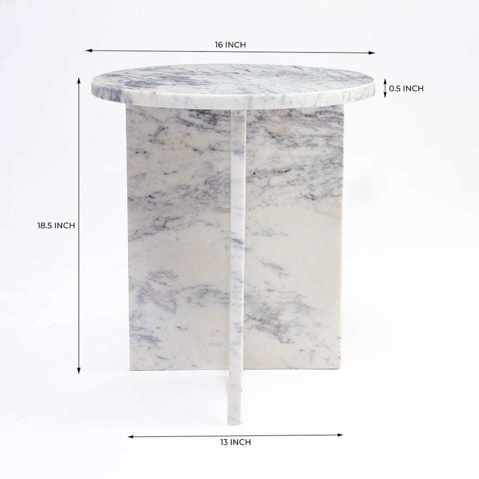 Stone Modern Side Table - Image 3